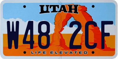 UT license plate W482CF