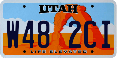 UT license plate W482CI