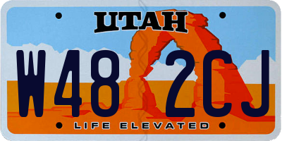 UT license plate W482CJ
