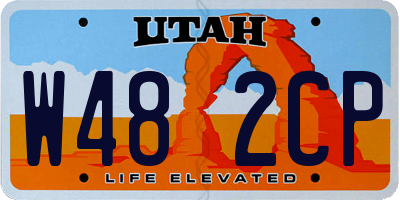 UT license plate W482CP