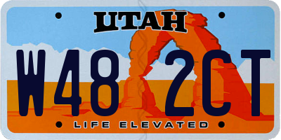 UT license plate W482CT