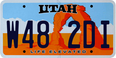 UT license plate W482DI