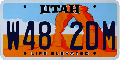 UT license plate W482DM