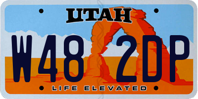 UT license plate W482DP