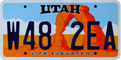 UT license plate W482EA