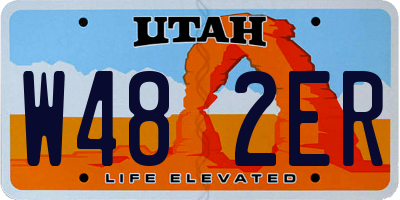 UT license plate W482ER