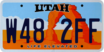 UT license plate W482FF