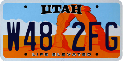 UT license plate W482FG