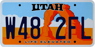 UT license plate W482FL