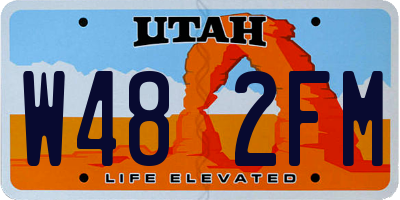 UT license plate W482FM
