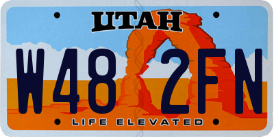 UT license plate W482FN