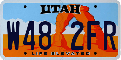 UT license plate W482FR