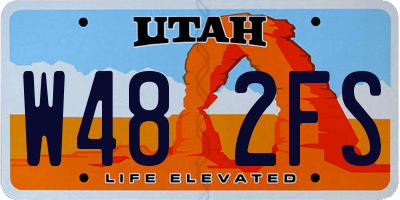 UT license plate W482FS