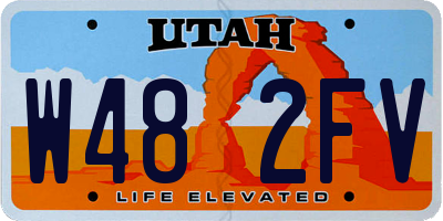 UT license plate W482FV
