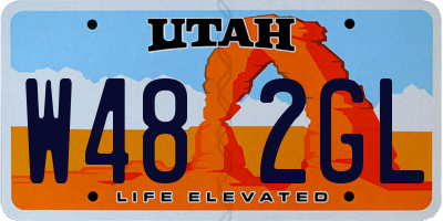 UT license plate W482GL