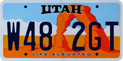 UT license plate W482GT