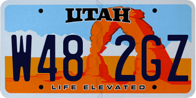 UT license plate W482GZ