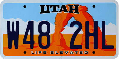 UT license plate W482HL