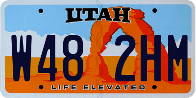 UT license plate W482HM