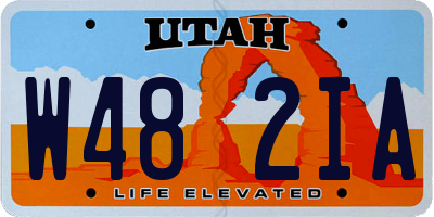 UT license plate W482IA