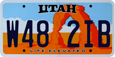 UT license plate W482IB