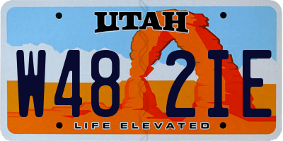 UT license plate W482IE