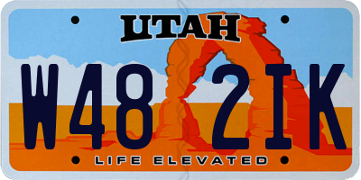 UT license plate W482IK