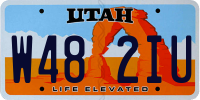 UT license plate W482IU
