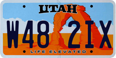 UT license plate W482IX