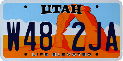UT license plate W482JA