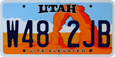 UT license plate W482JB
