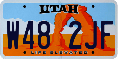 UT license plate W482JF