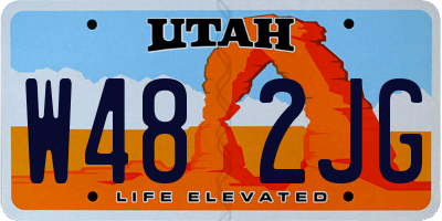 UT license plate W482JG