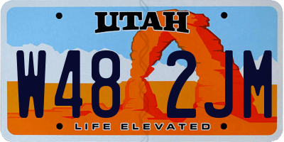 UT license plate W482JM