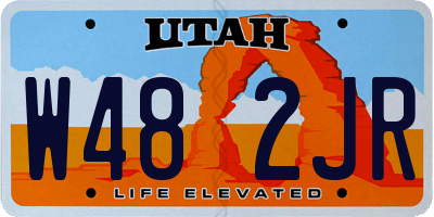 UT license plate W482JR