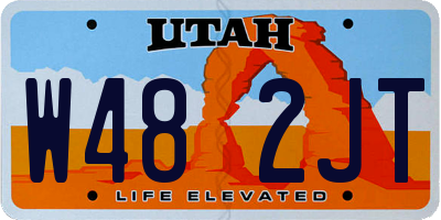 UT license plate W482JT