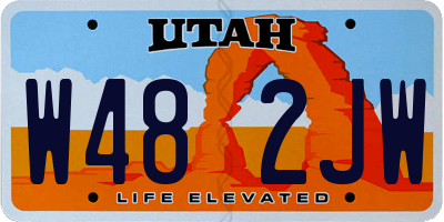 UT license plate W482JW