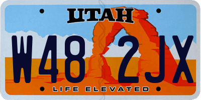 UT license plate W482JX