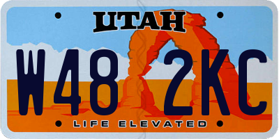 UT license plate W482KC