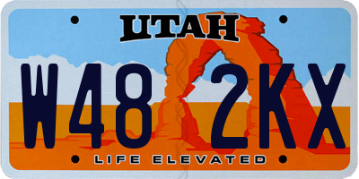 UT license plate W482KX