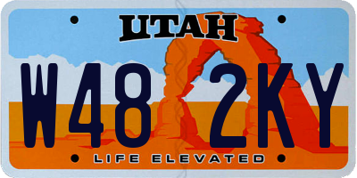 UT license plate W482KY
