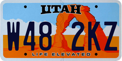 UT license plate W482KZ