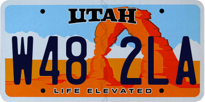 UT license plate W482LA