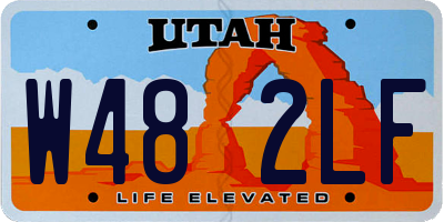 UT license plate W482LF