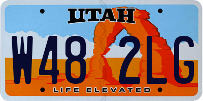 UT license plate W482LG