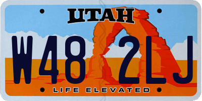 UT license plate W482LJ