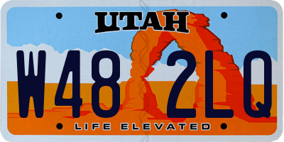 UT license plate W482LQ