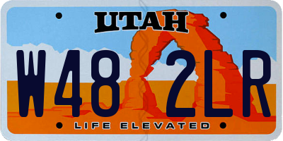 UT license plate W482LR