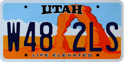 UT license plate W482LS