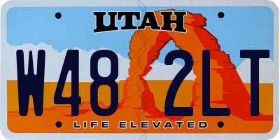 UT license plate W482LT